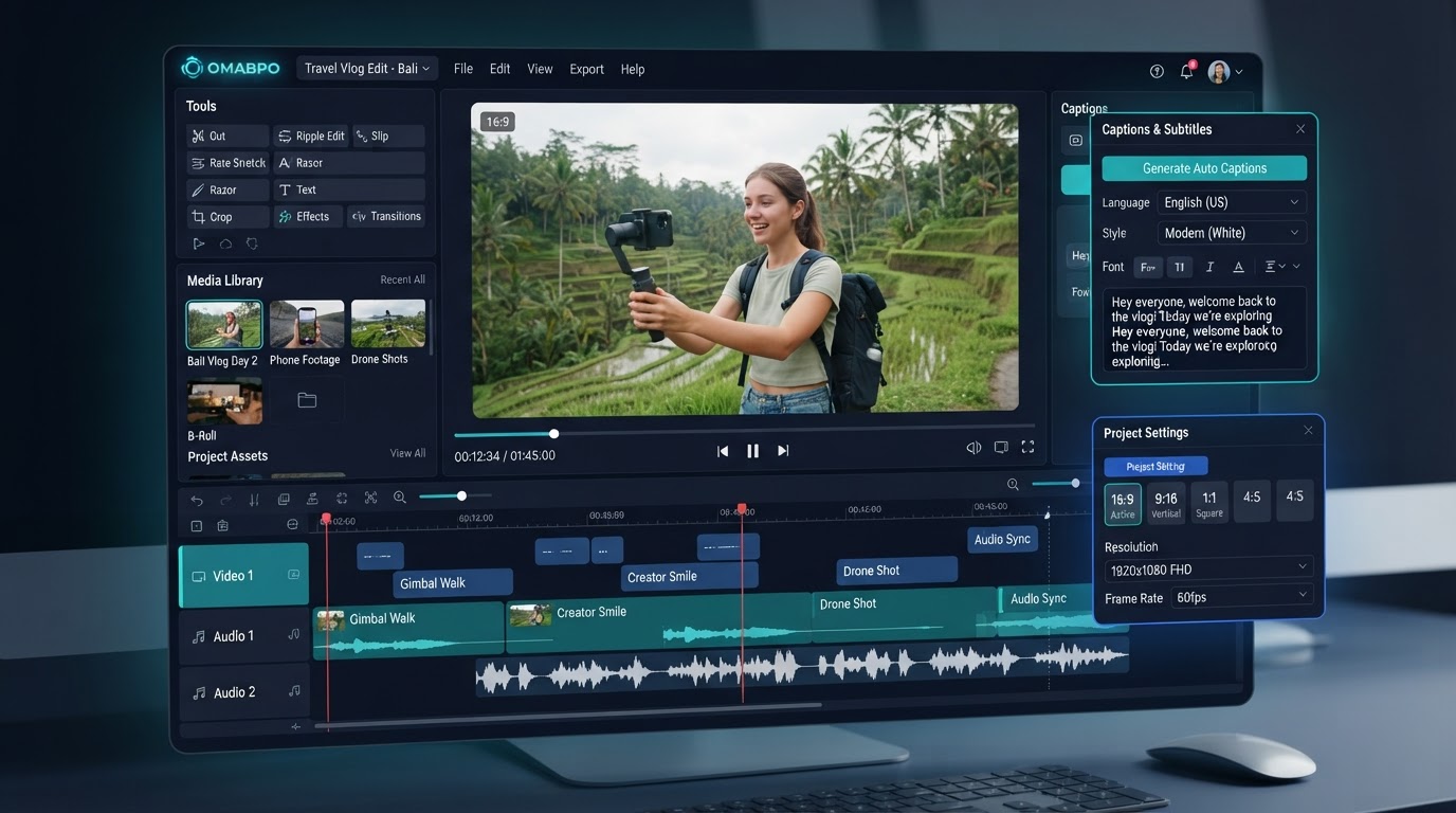 OMABPO Video Studio editing workspace preview