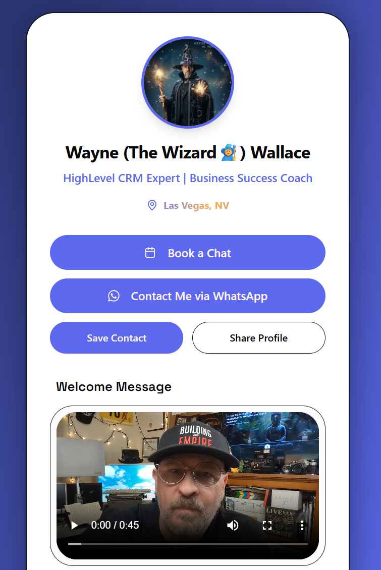 Digital Business Card Example
