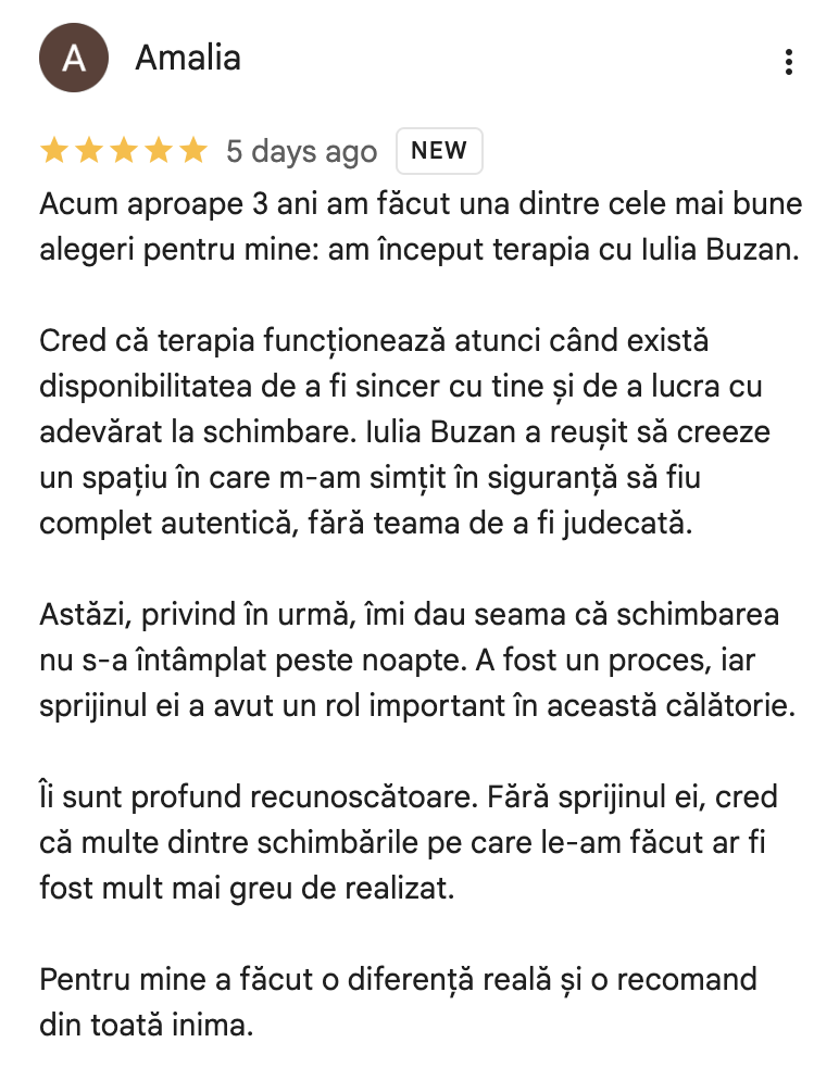 Recenzie Google - Amalia