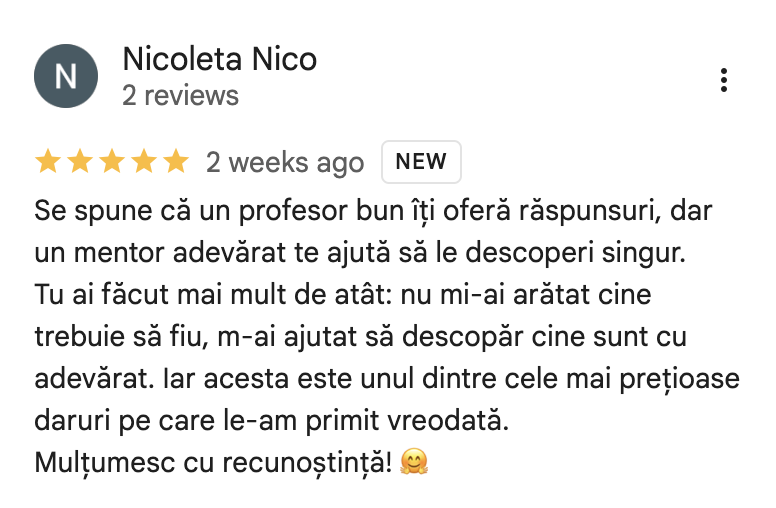 Recenzie Google - Nicoleta Nico
