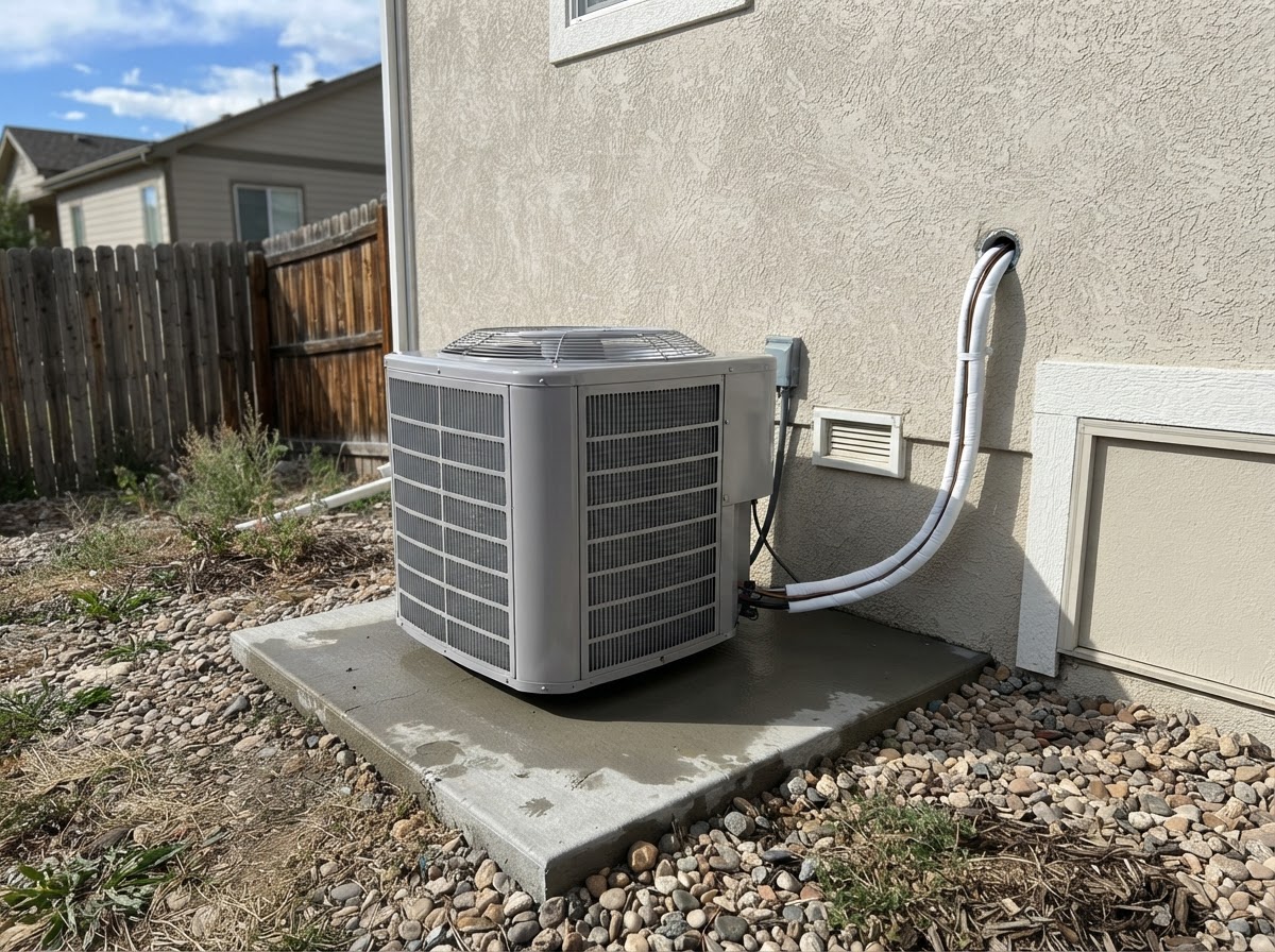 Newly installed residential HVAC equipment