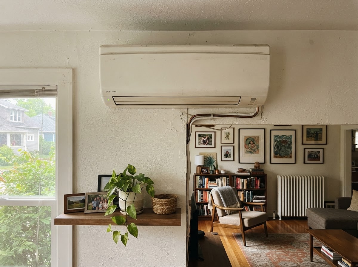 Wall-mounted indoor mini-split air handler unit