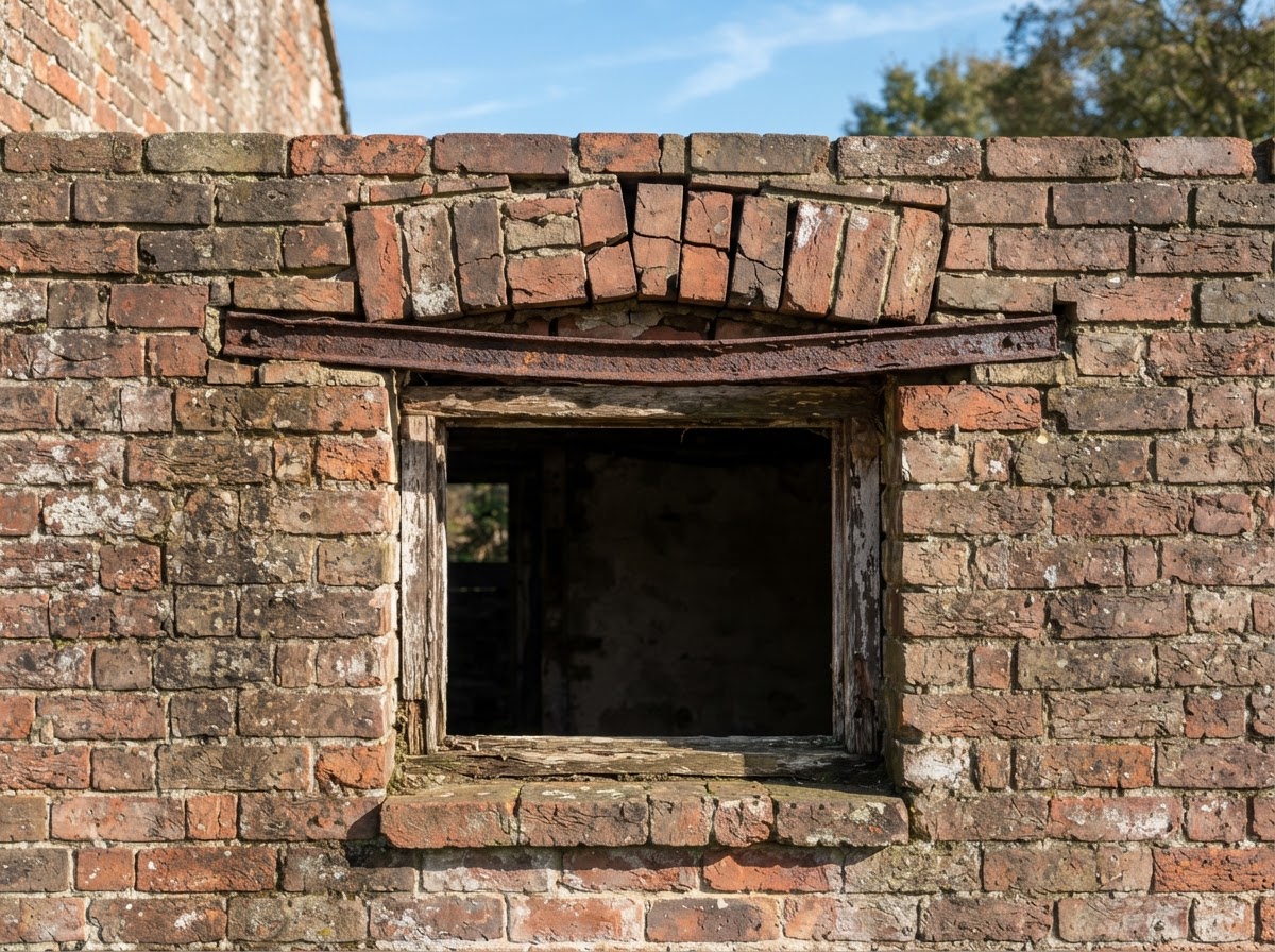 Lintel Replacement before — deteriorated condition