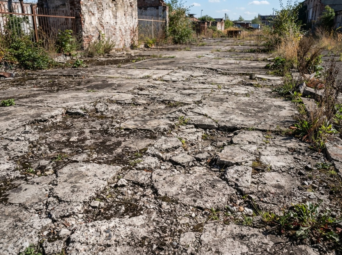 Concrete Work before — deteriorated condition