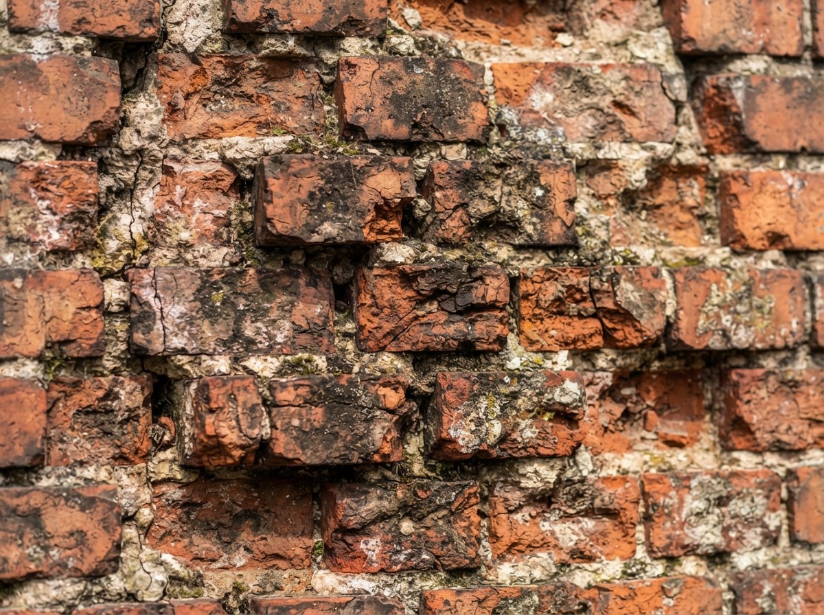 Brickwork before — deteriorated condition