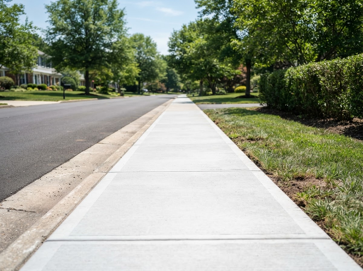Sidewalk Installation after — fully restored result