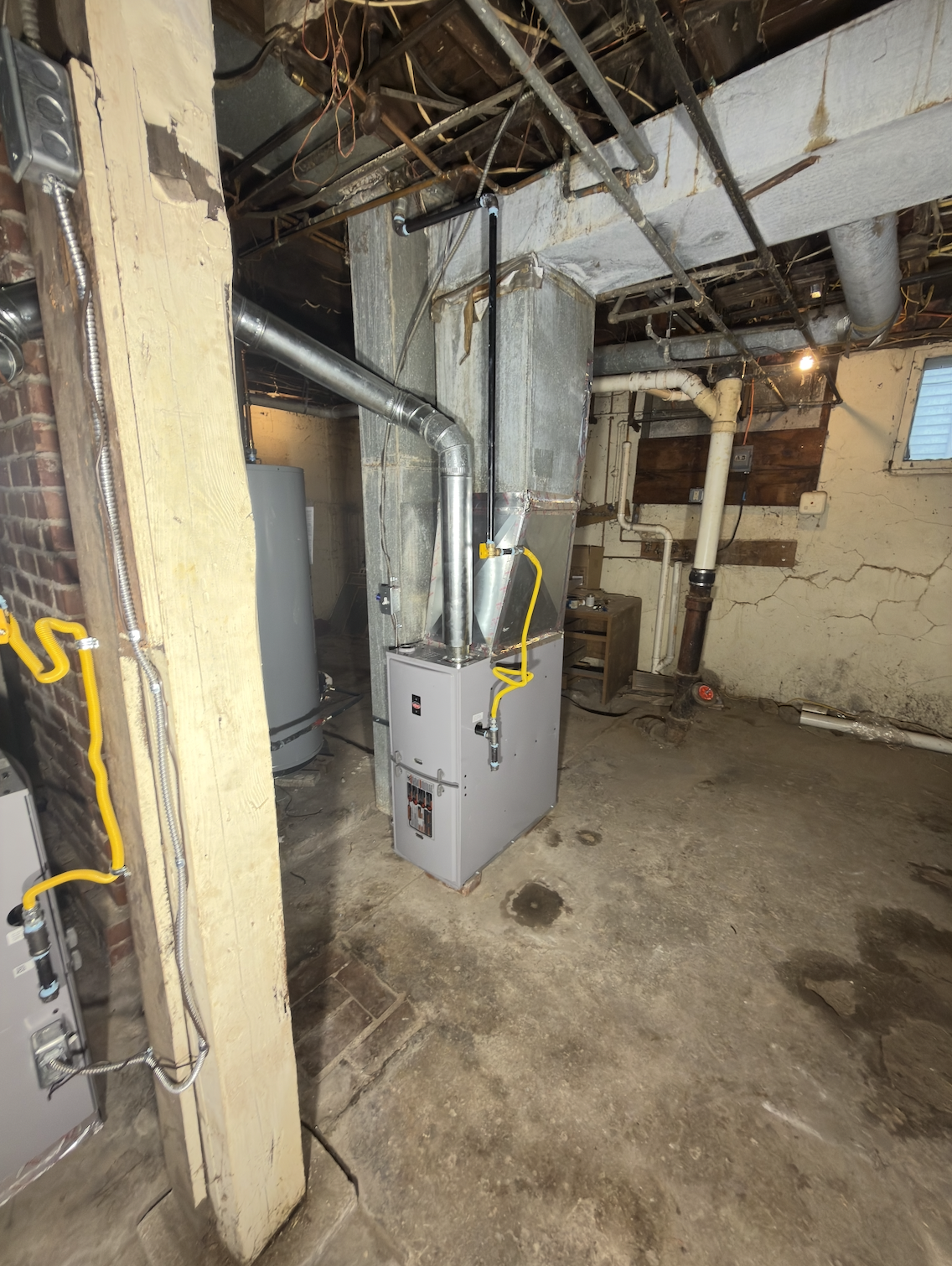 Basement Furnace Replacement & Gas Line Plumbing