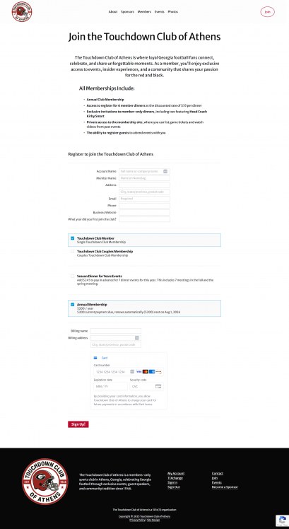 Custom Member Registration