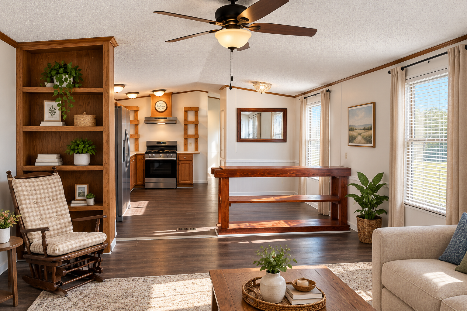 Spacious Open Living Room