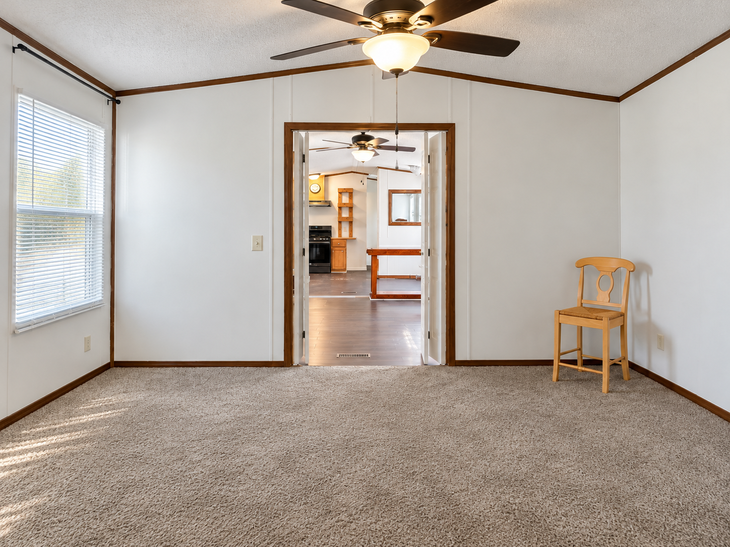 Open Living & French Door Entryway