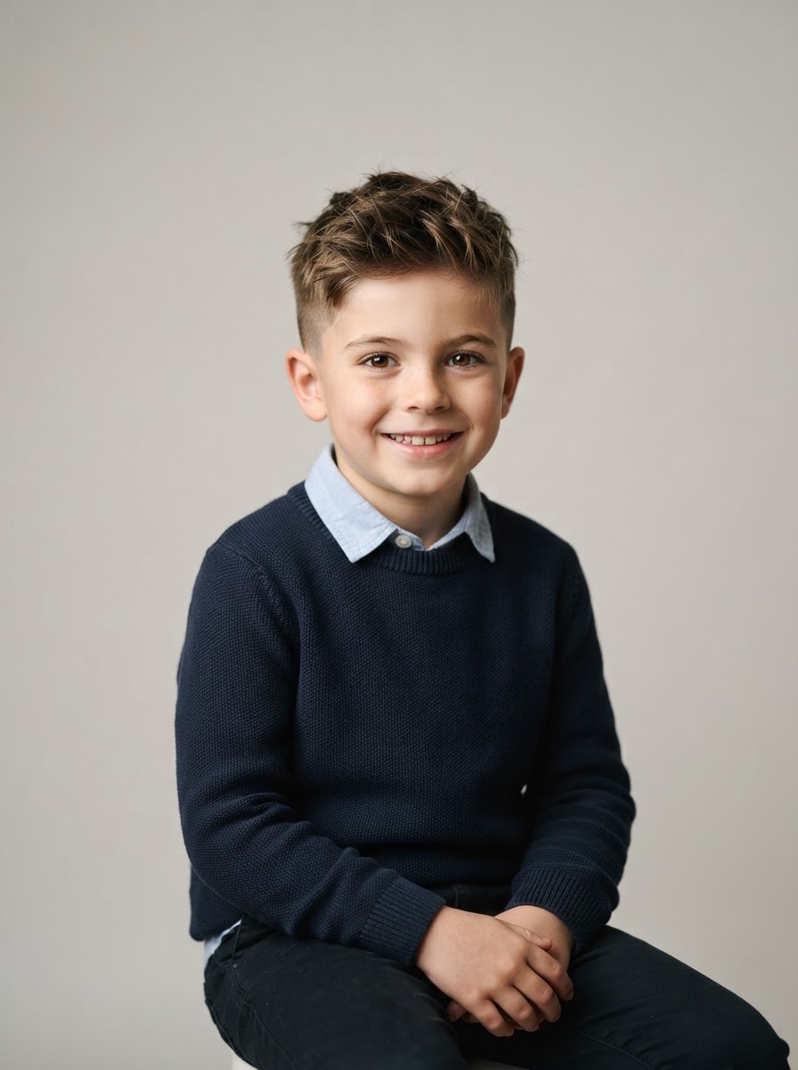 Boys Textured Cut kids' haircut at Tim Hair Design