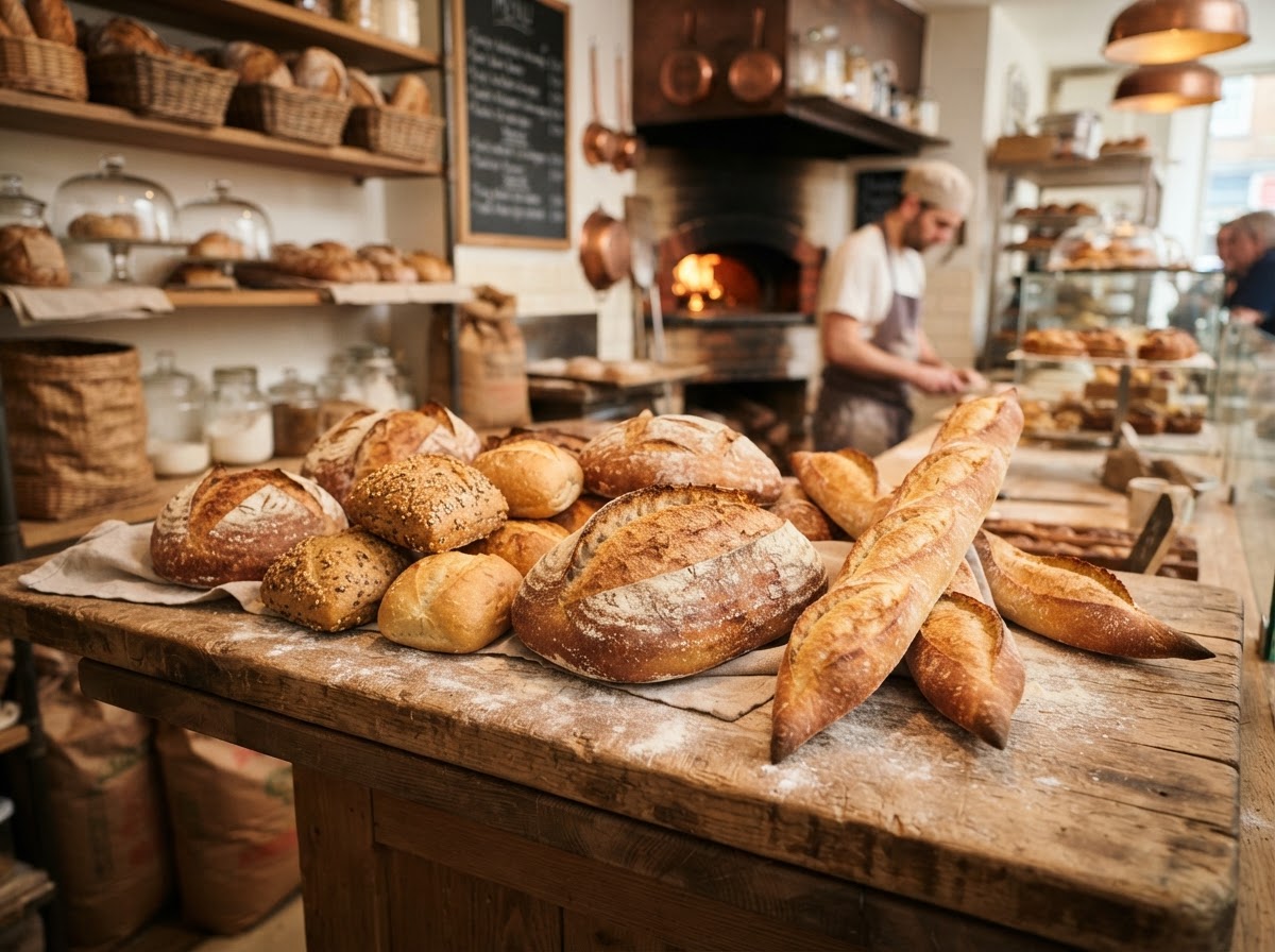 Freshly baked bread and pastries from the in-store bakery