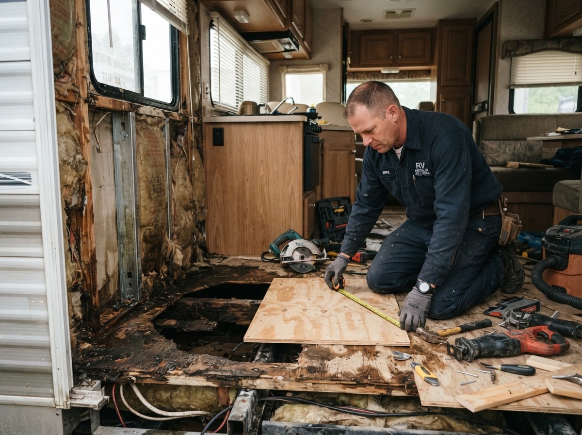 RV water damage repair in East Texas — Superb RV Roof and Collision