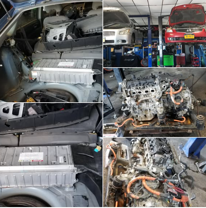 Suspension and steering repair work on a vehicle