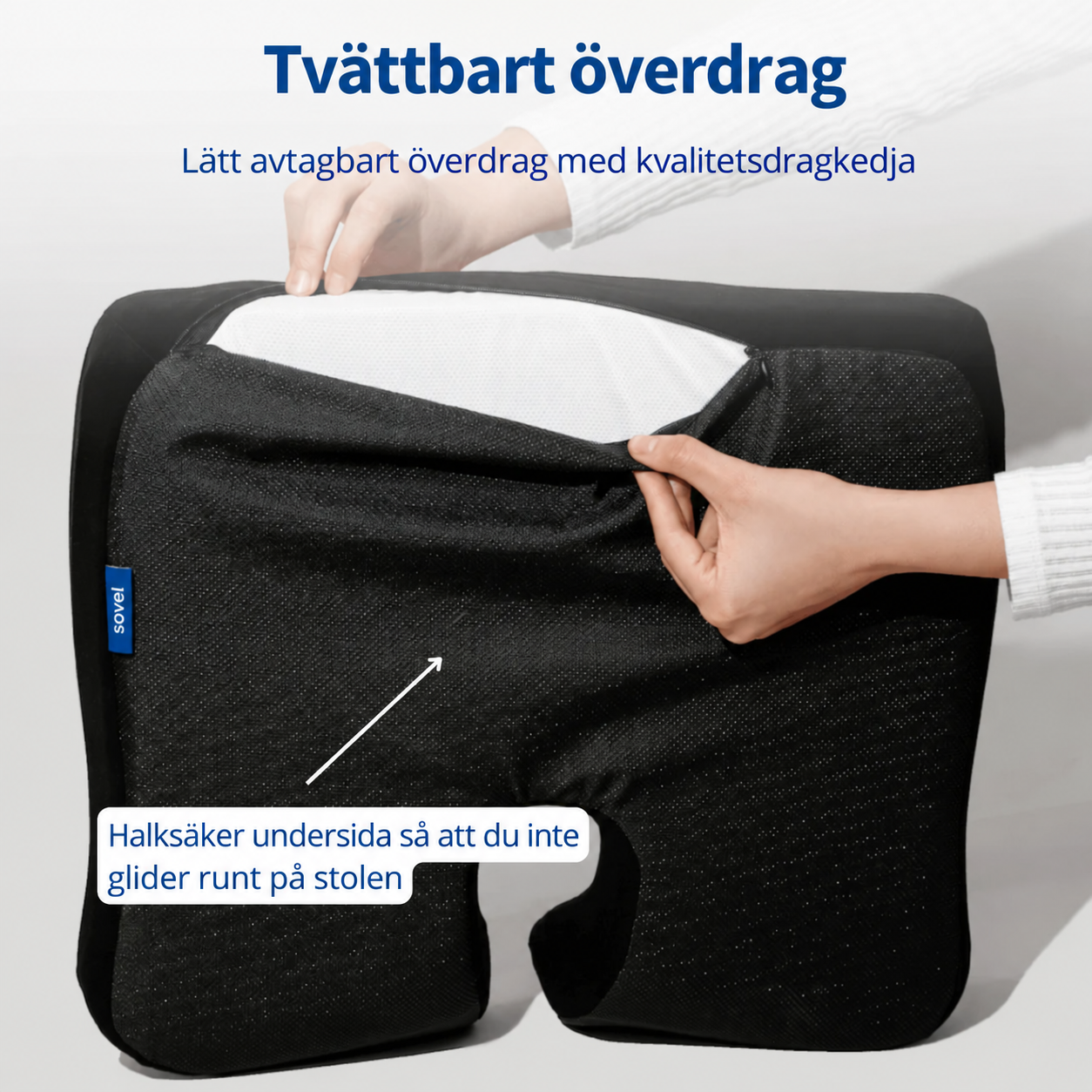 Tvättbart överdrag – Lätt avtagbart med kvalitetsdragkedja och halksäker undersida