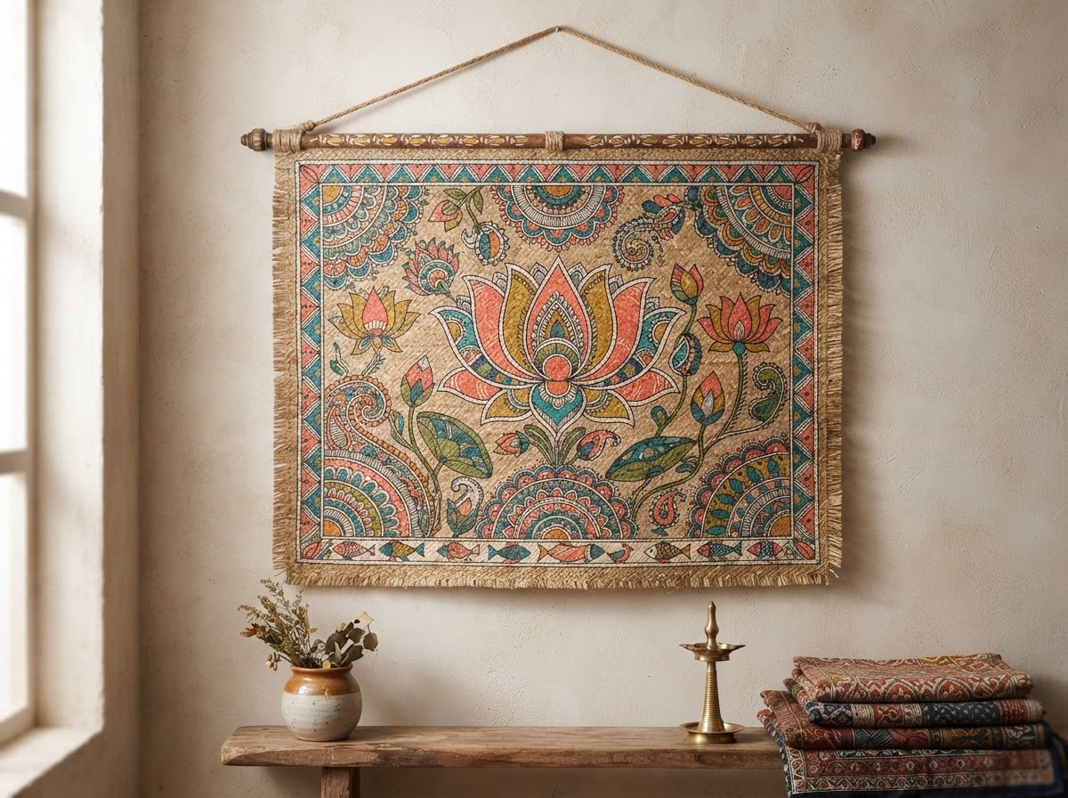 Hand-painted Lotus Backdrop — handmade by @hobbyideashub