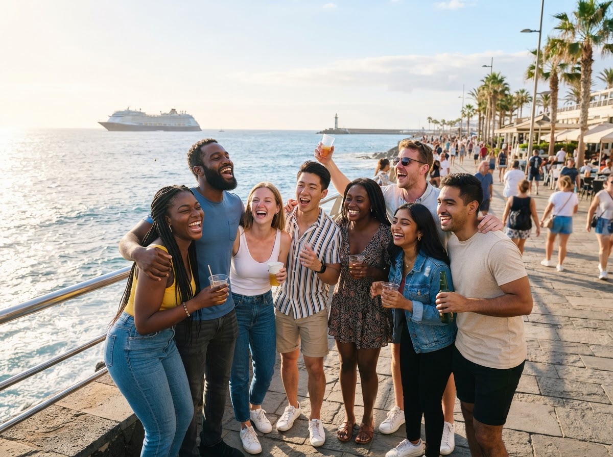 Friends together by the ocean; celebration inspiration