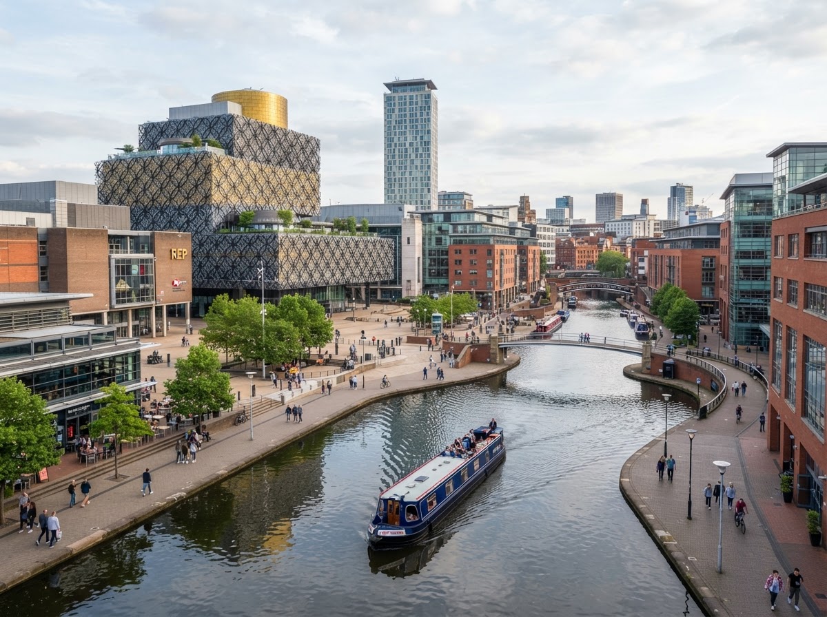 Birmingham cityscape — Amritsar to Birmingham flights