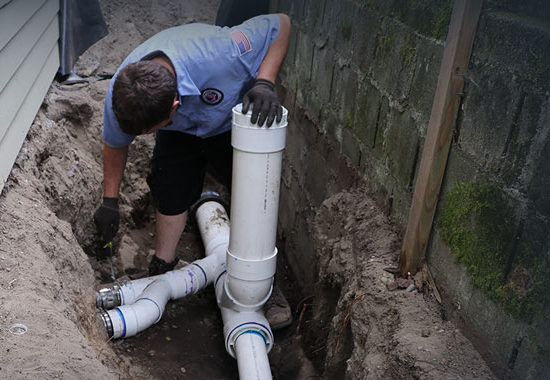 Excavation and municipal sewer line pipe repair in South Florida by All Counties Plumbing