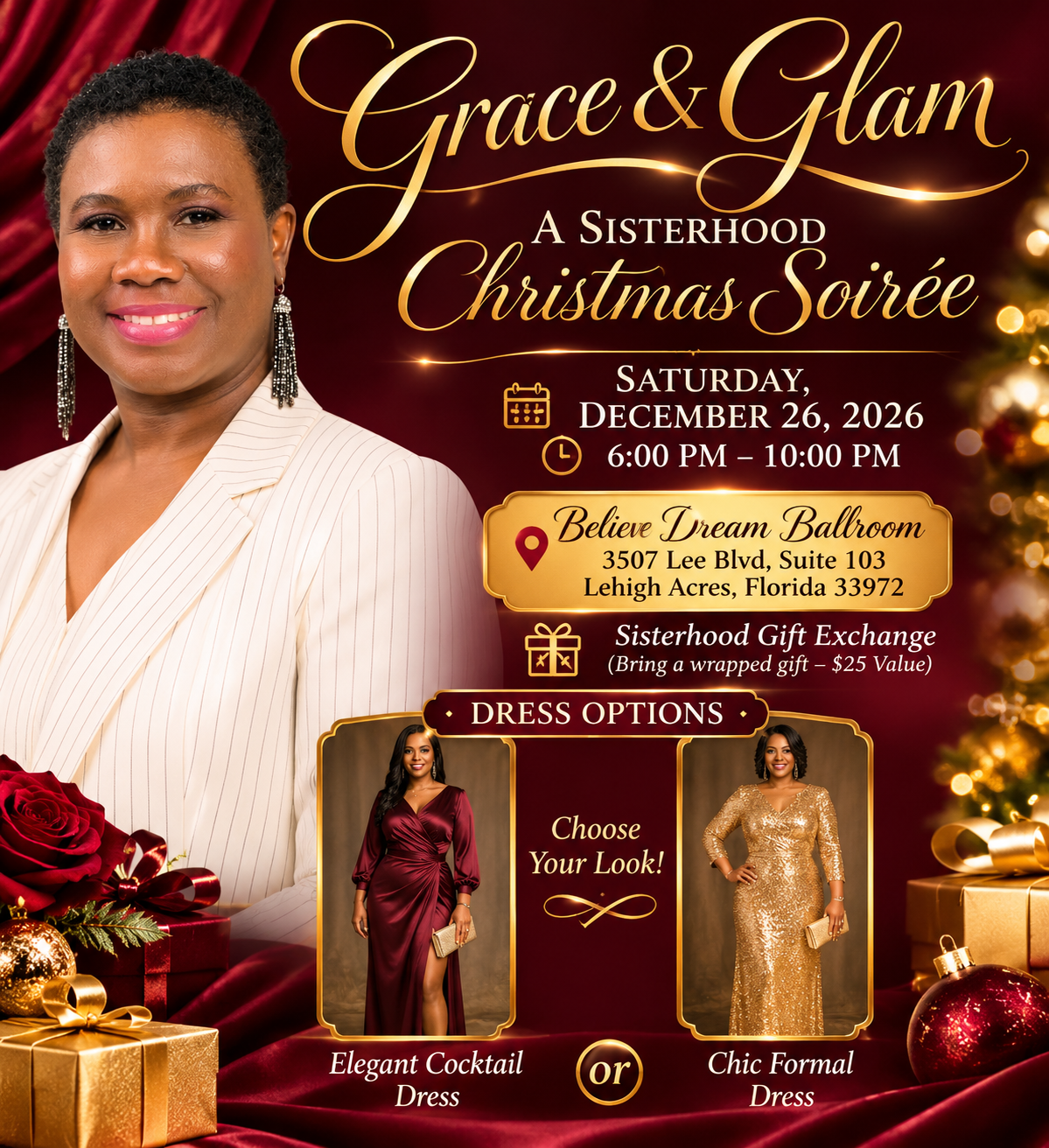 Grace & Glam Invitation Flyer