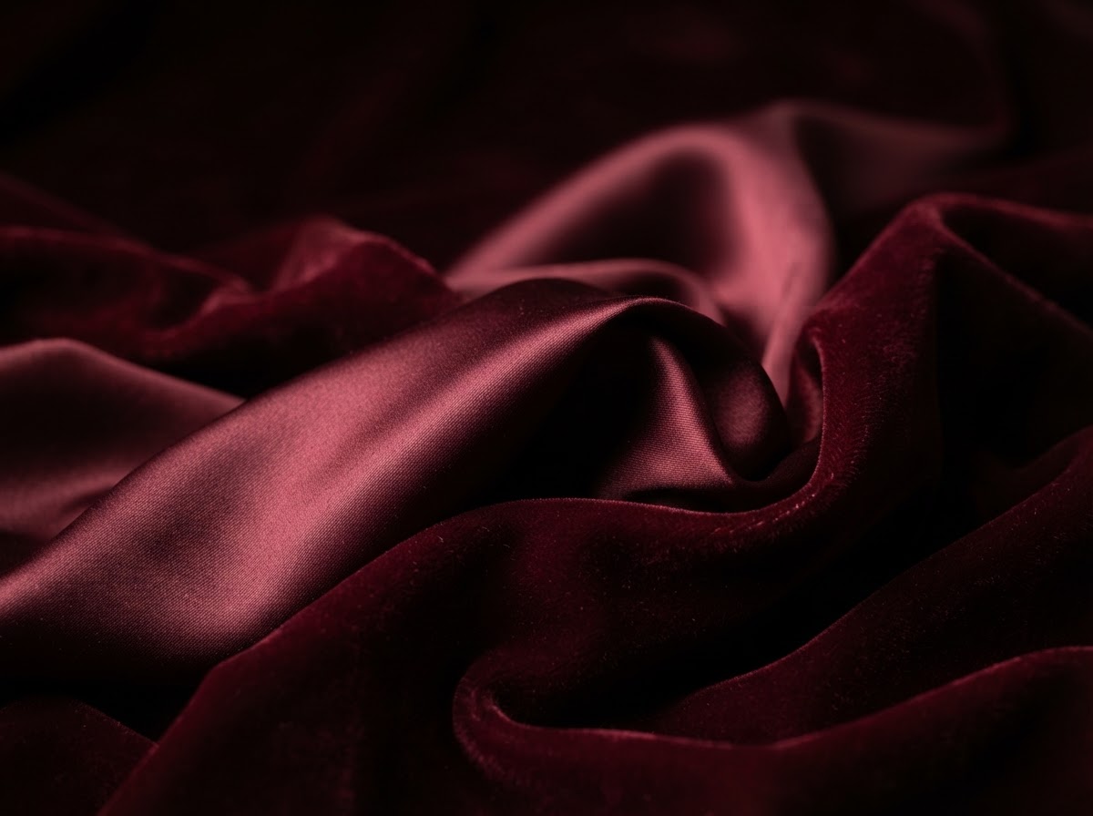 Burgundy sculptural fabric brand texture