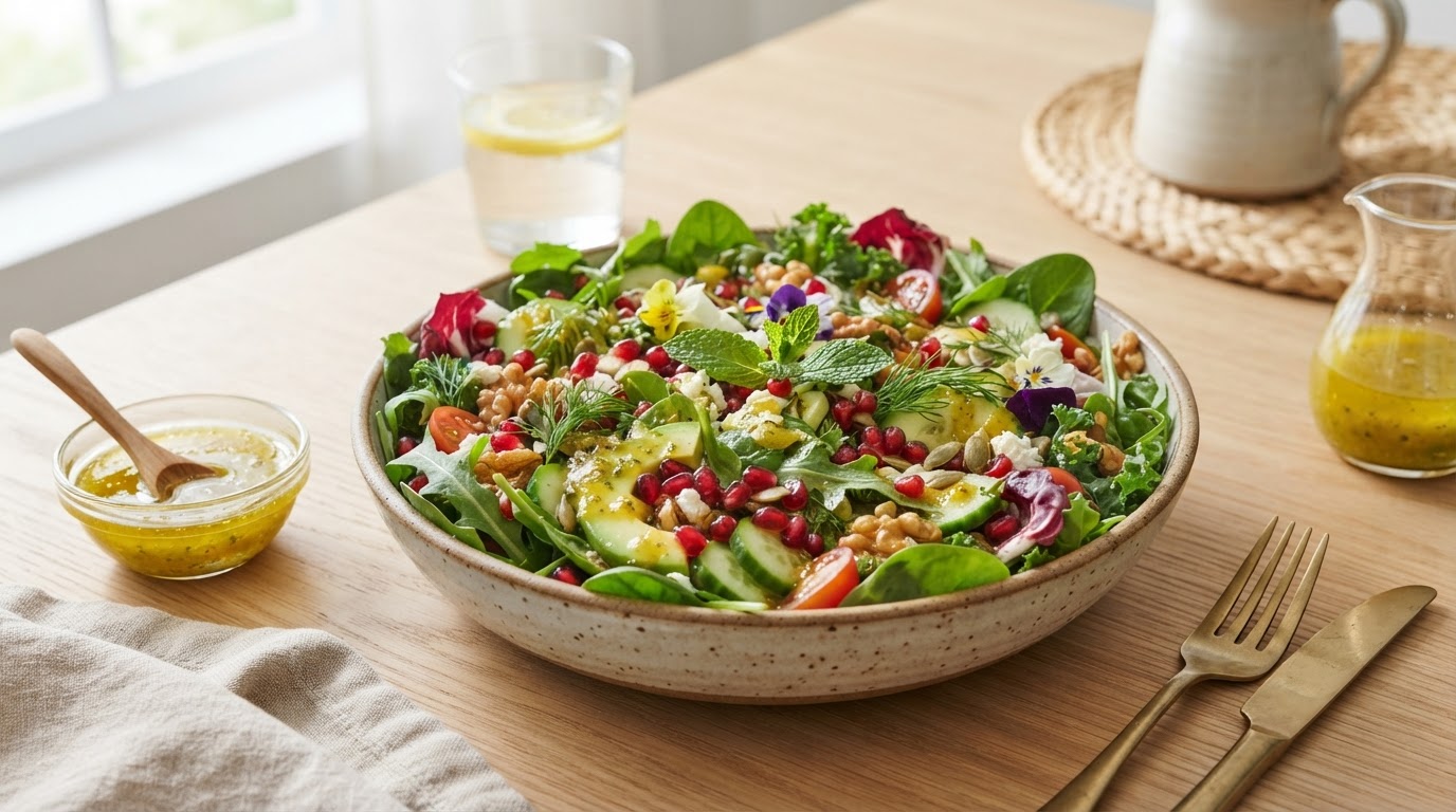 Assortment of fresh berries, nuts, legumes and wholesome plant foods