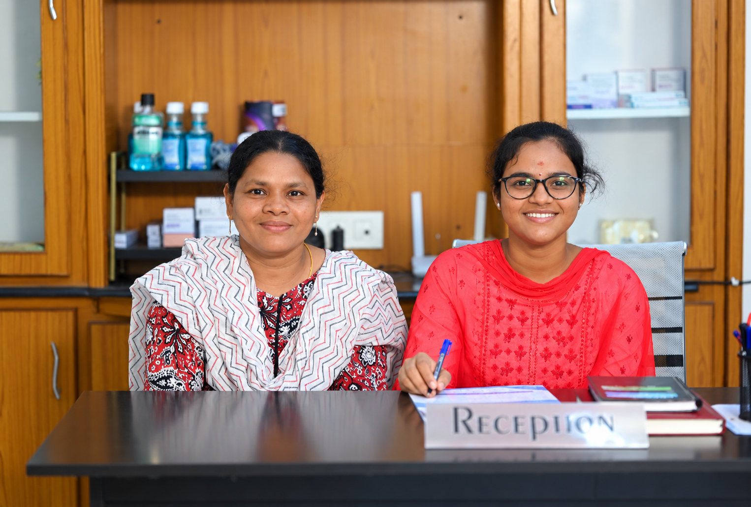 Warm Reception & Patient Desk