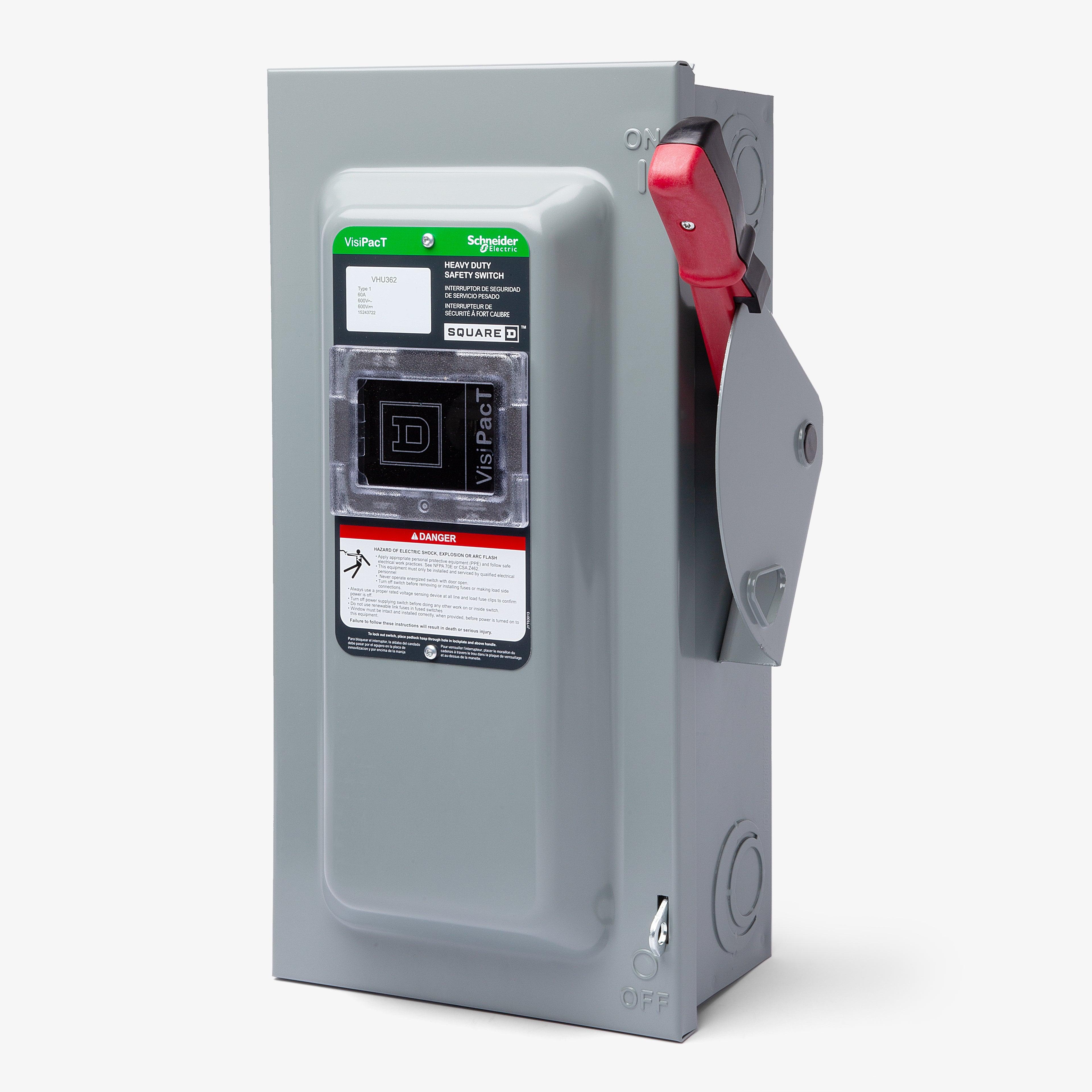 Square D VisiPacT Heavy Duty Safety Switch with side operating handle