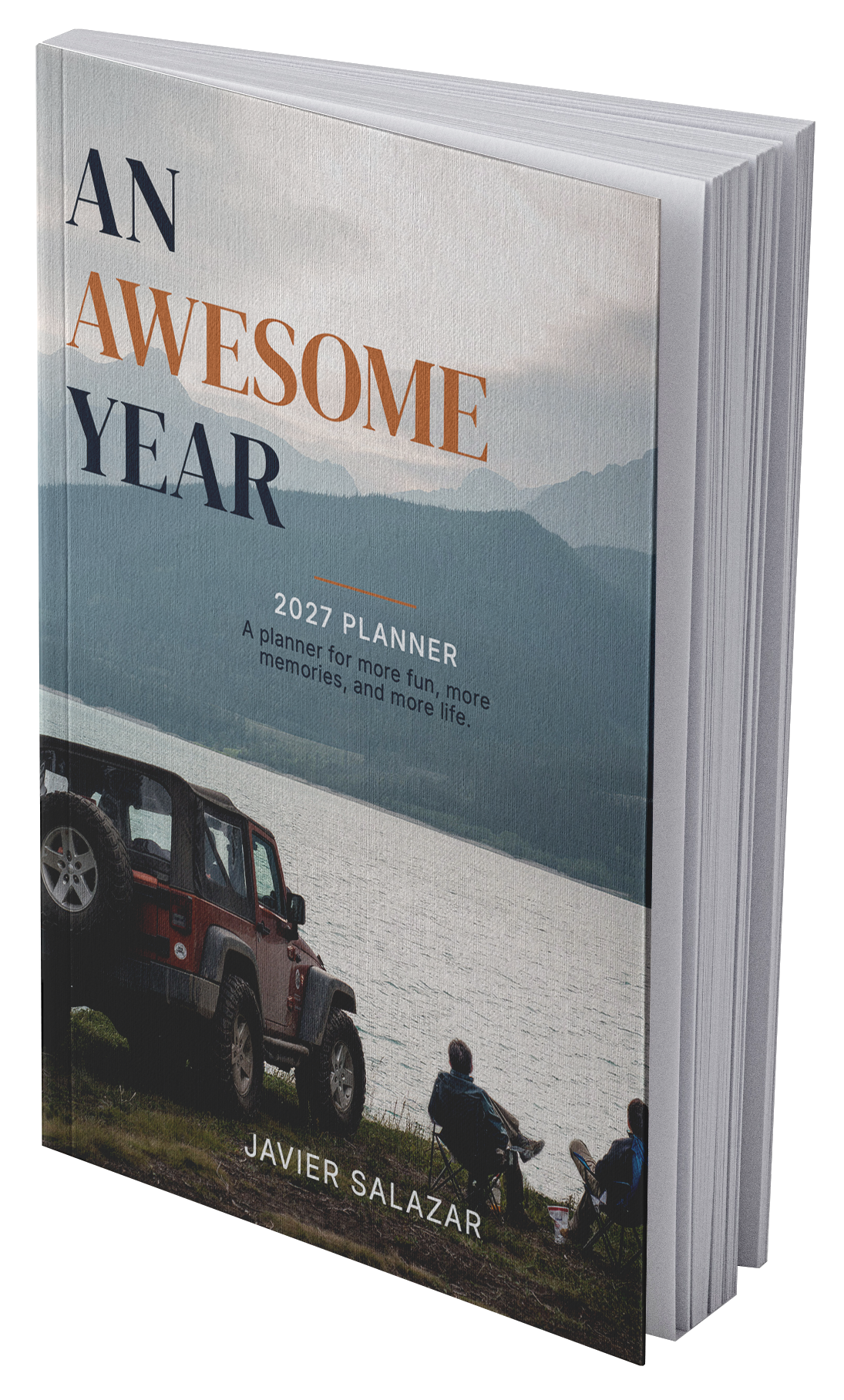 An Awesome Year 2027 Planner — Physical Paperback Mockup by Javier Salazar