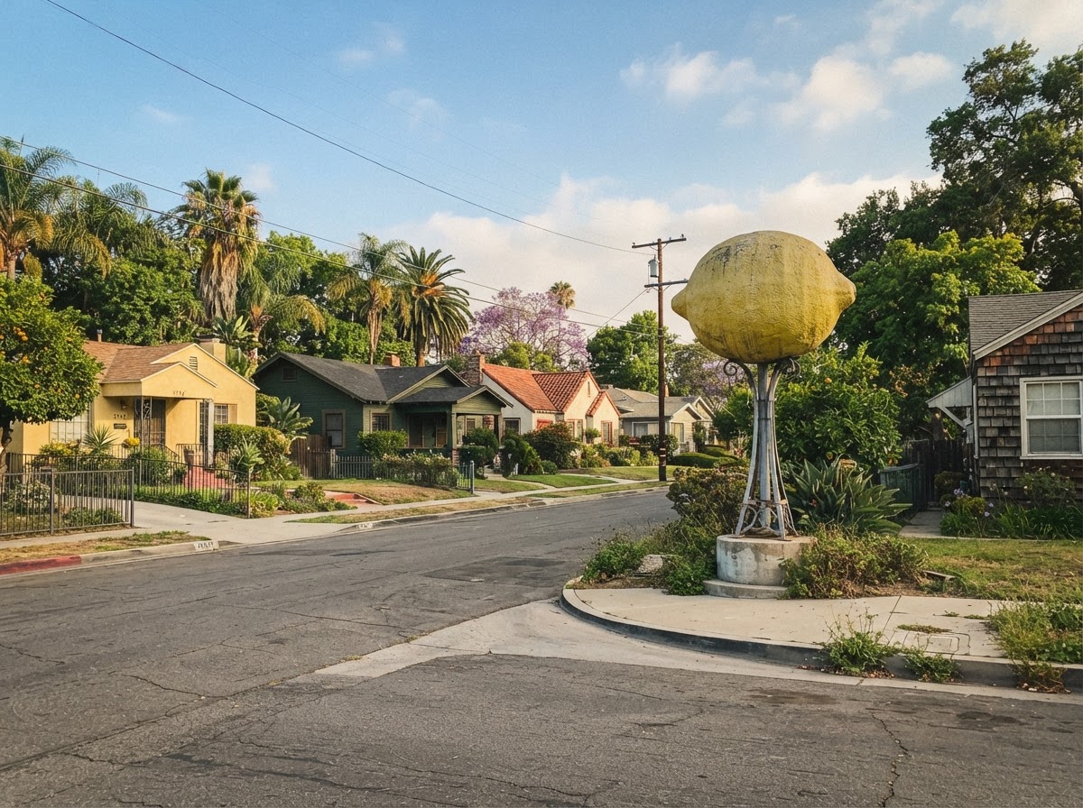 Residential neighborhood street in Lemon Grove, CA
