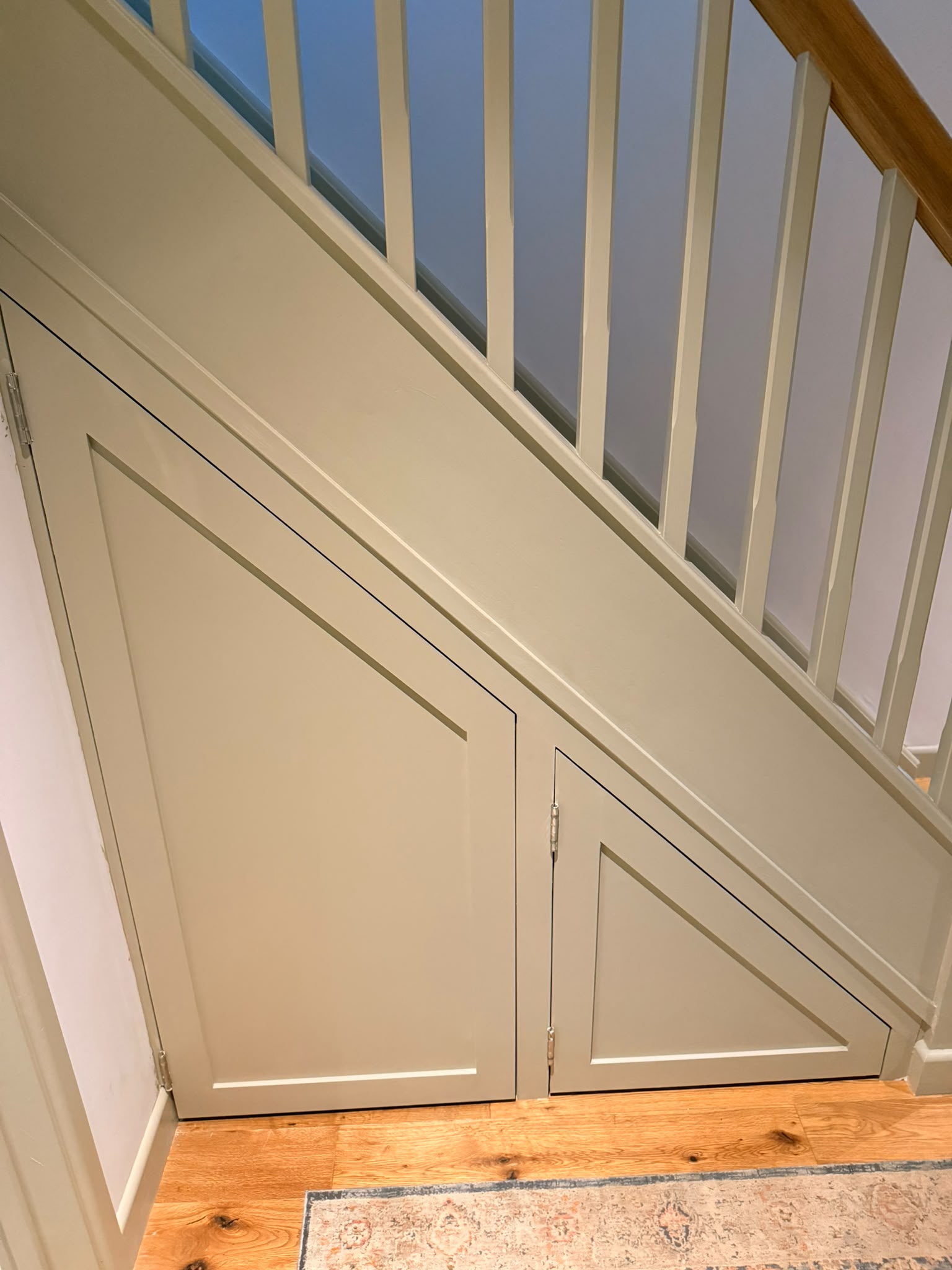 Custom under-stairs panelled cupboard — Salisbury