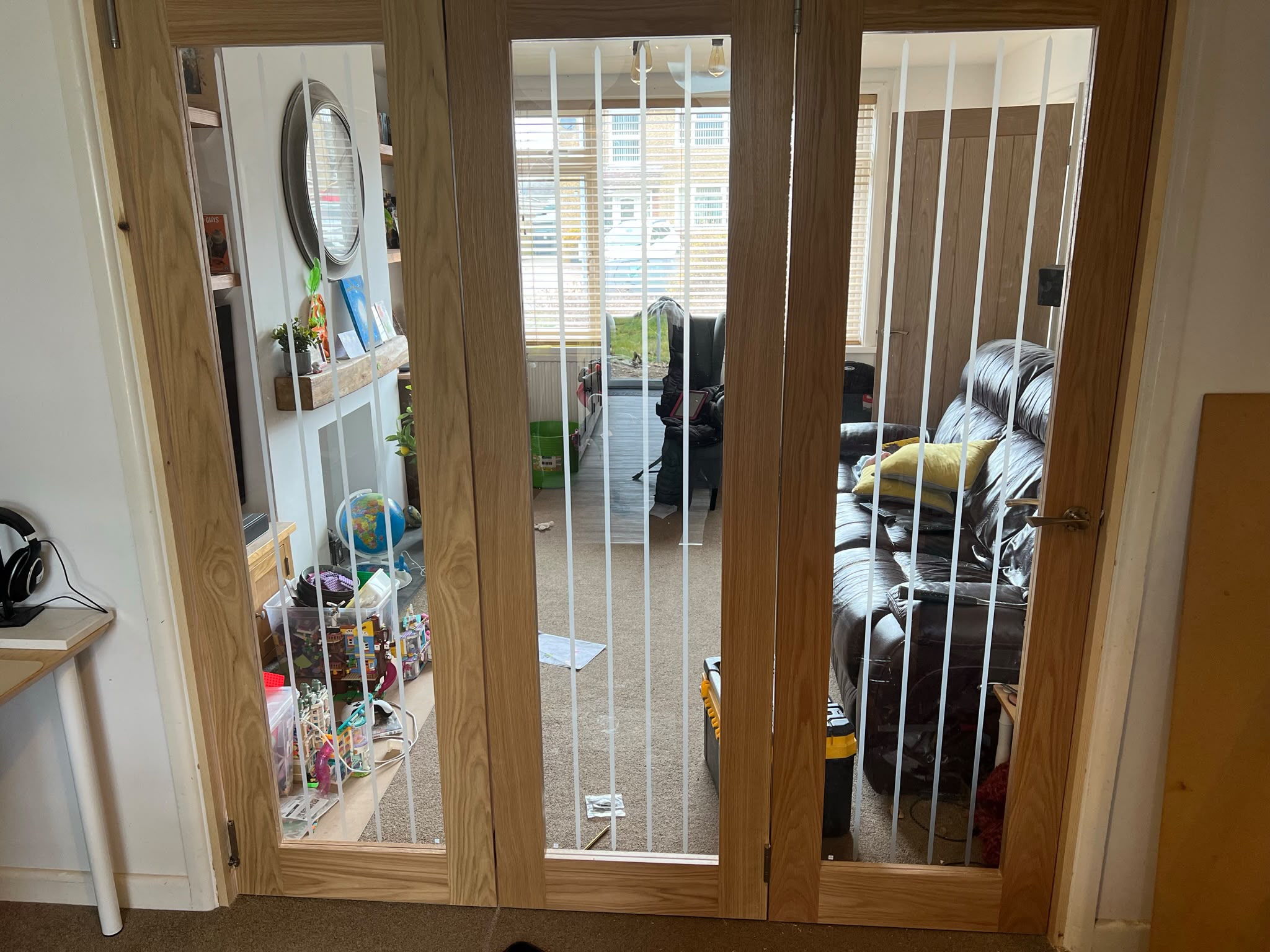 Handcrafted oak glazed bi-fold doors — Wilton