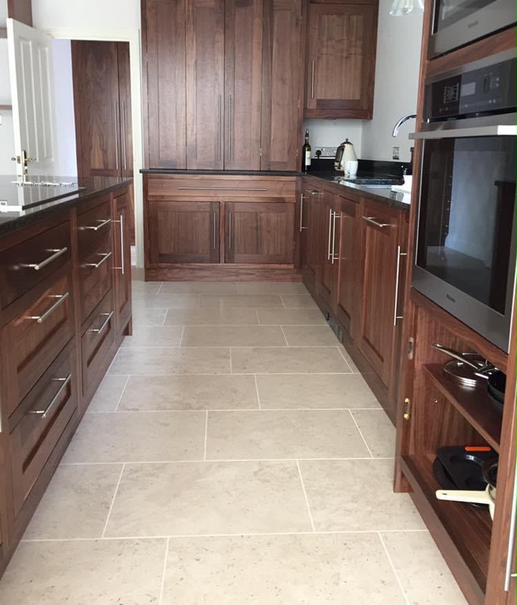 Handcrafted solid walnut fitted cabinetry & larder run — Ringwood