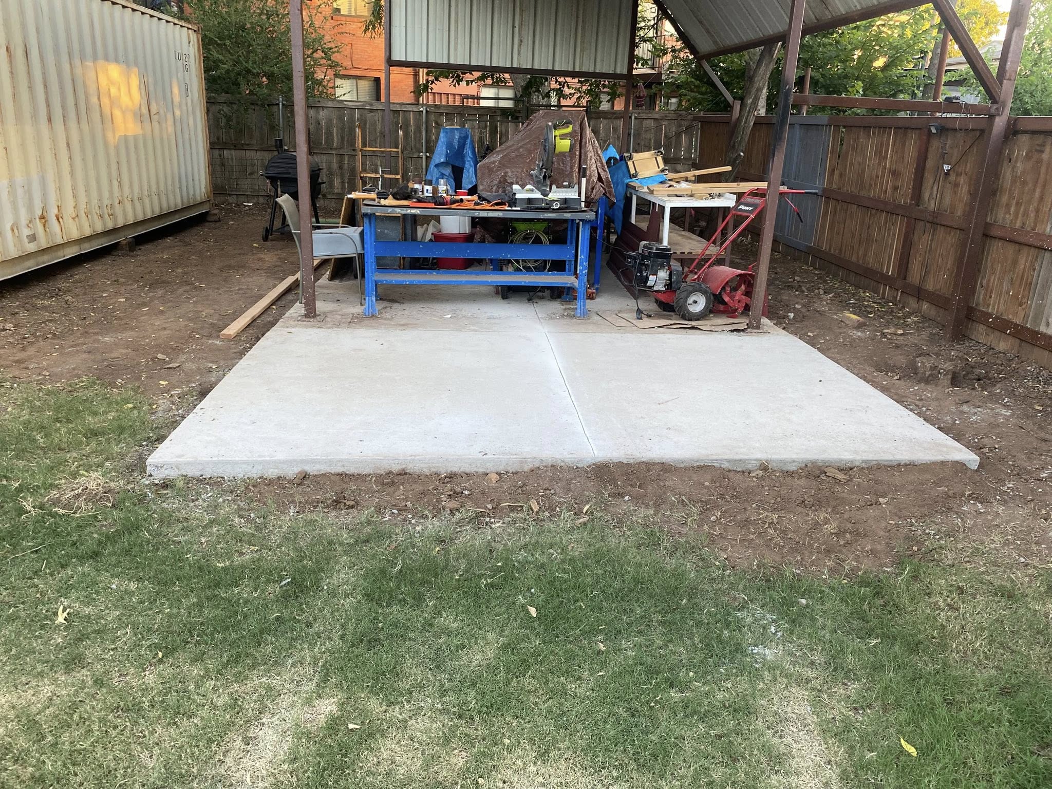 Concrete driveway extension and turnaround in Holliday, TX