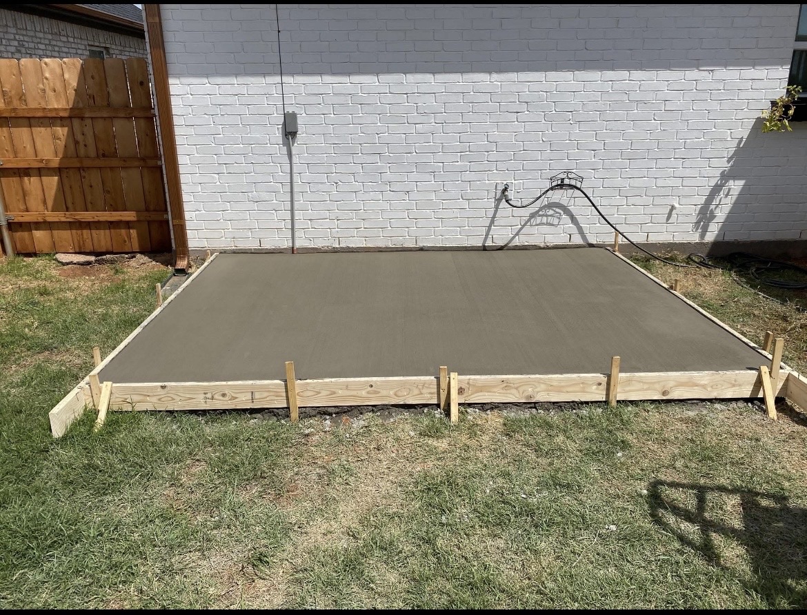 Foundation formwork and steel rebar grid prep