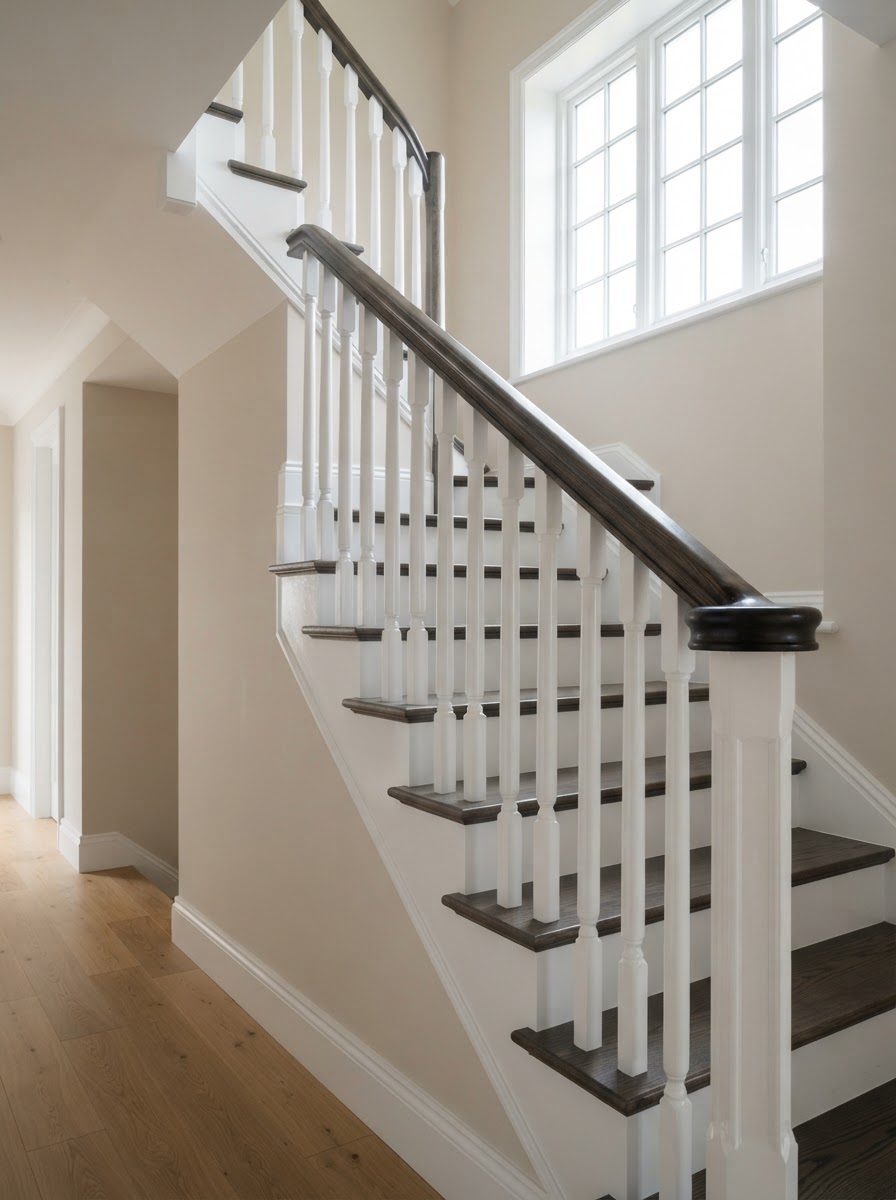 Interior staircase painting in Lake Stevens