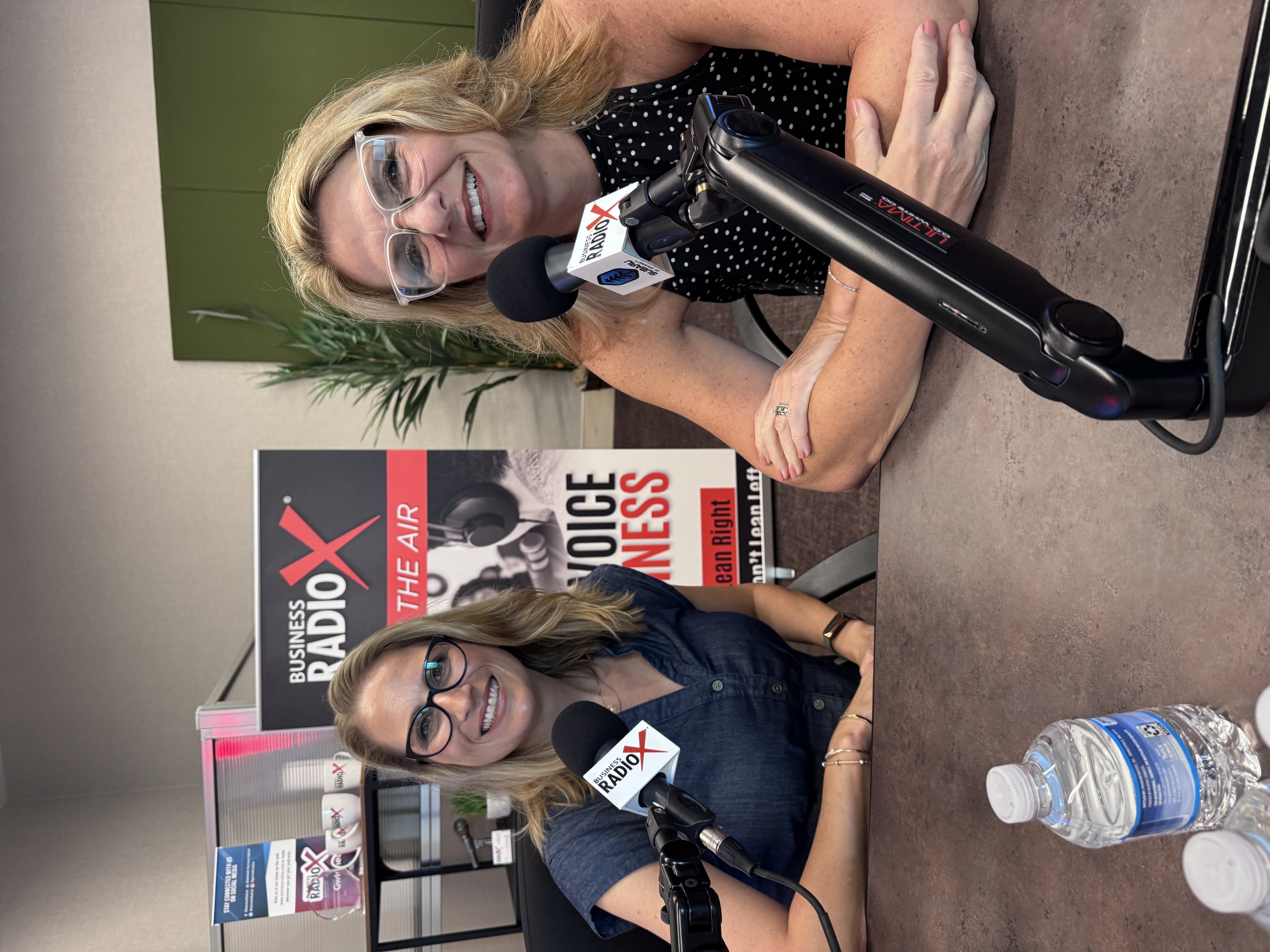 Sharon Lee and Tiffany Foster, co-founders of Your Brand Build, in the studio at Business RadioX