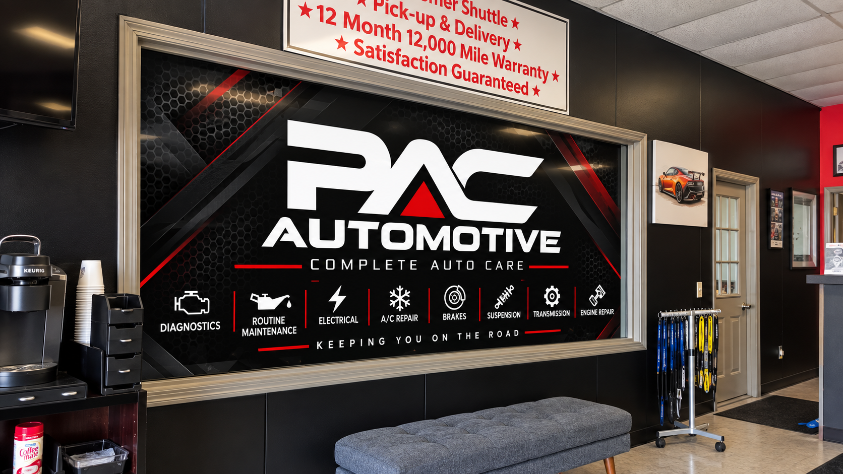 PAC Automotive Clean Customer Waiting Area