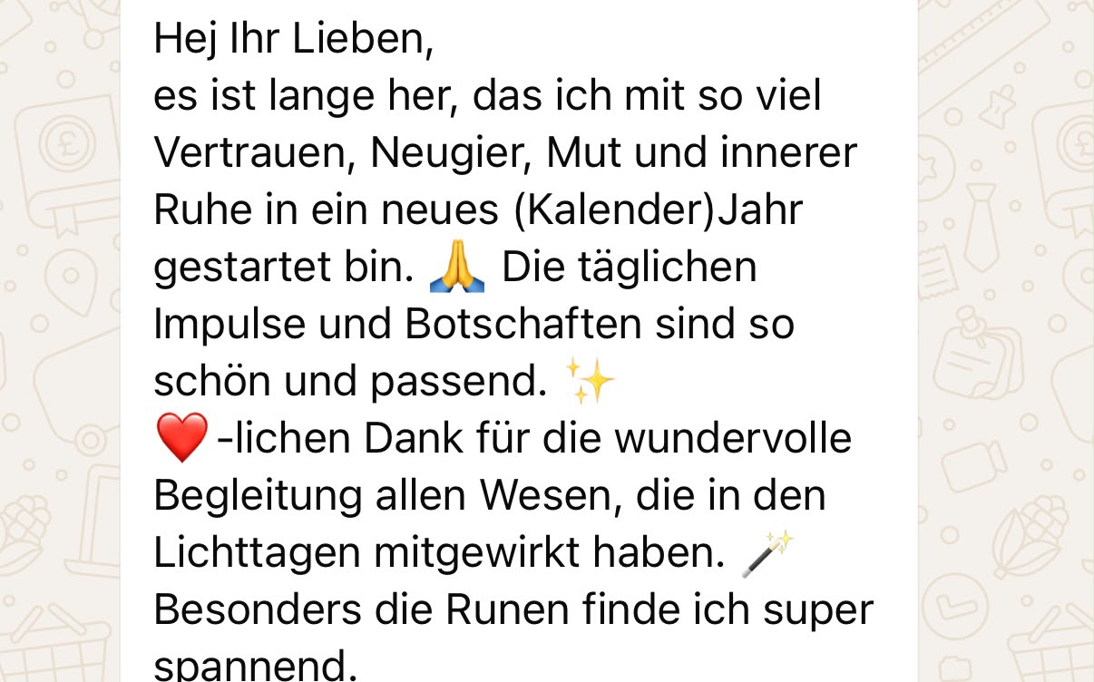 Rezension 1 — Vertrauen und innere Ruhe