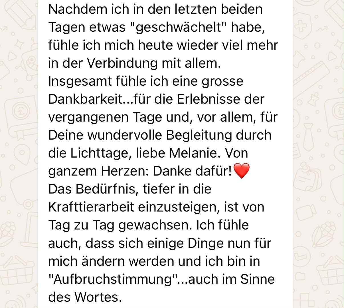 Rezension 3 — Verbindung und Krafttiere