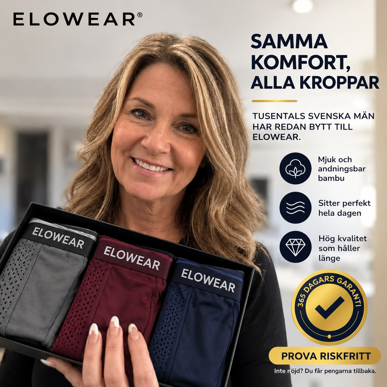 Elowear – Presentbox med Elowear bambuboxers