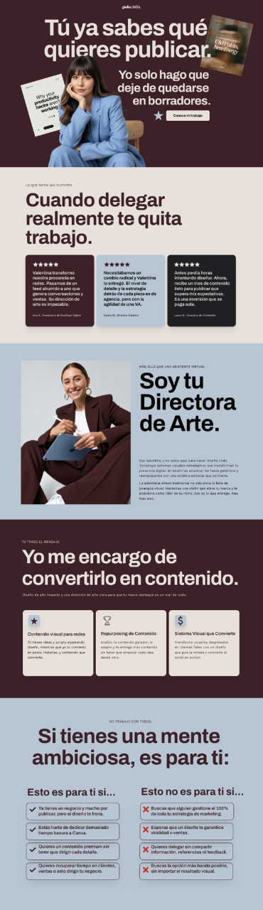 Plantilla 01 · Directora de Arte / Contenido