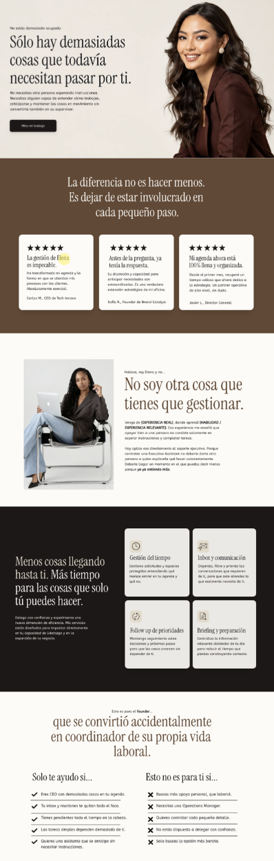 Plantilla 02 · Executive Assistant & Soporte