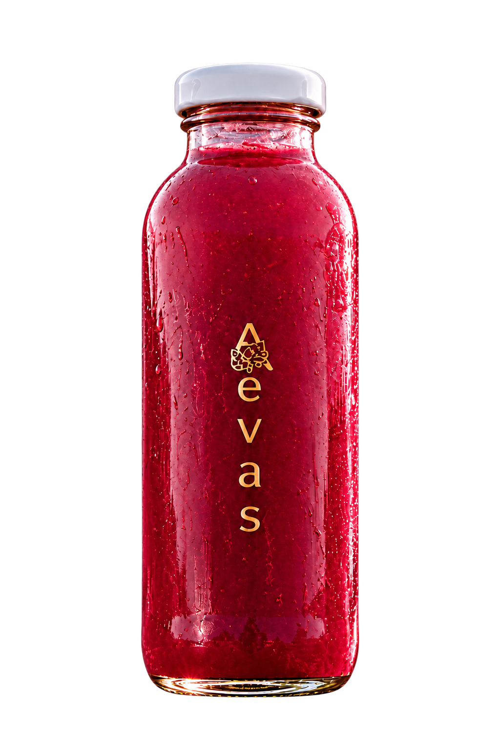 AEVAS 16 oz PINK BOSS cold-pressed juice glass bottle