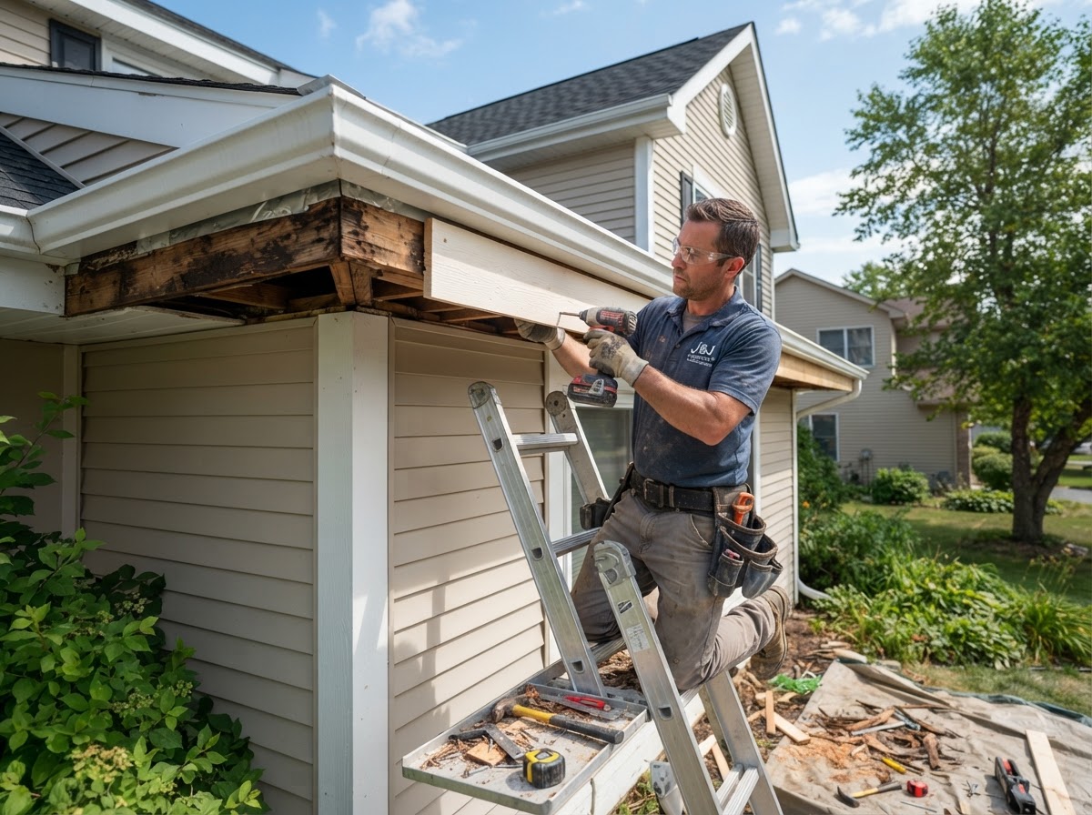 Seamless gutter and fascia installation