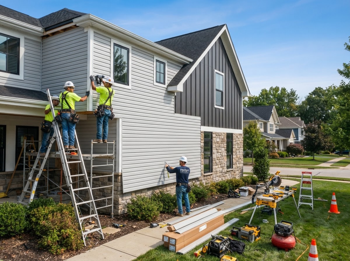 Siding installation and repair by Falcon Home Solutions