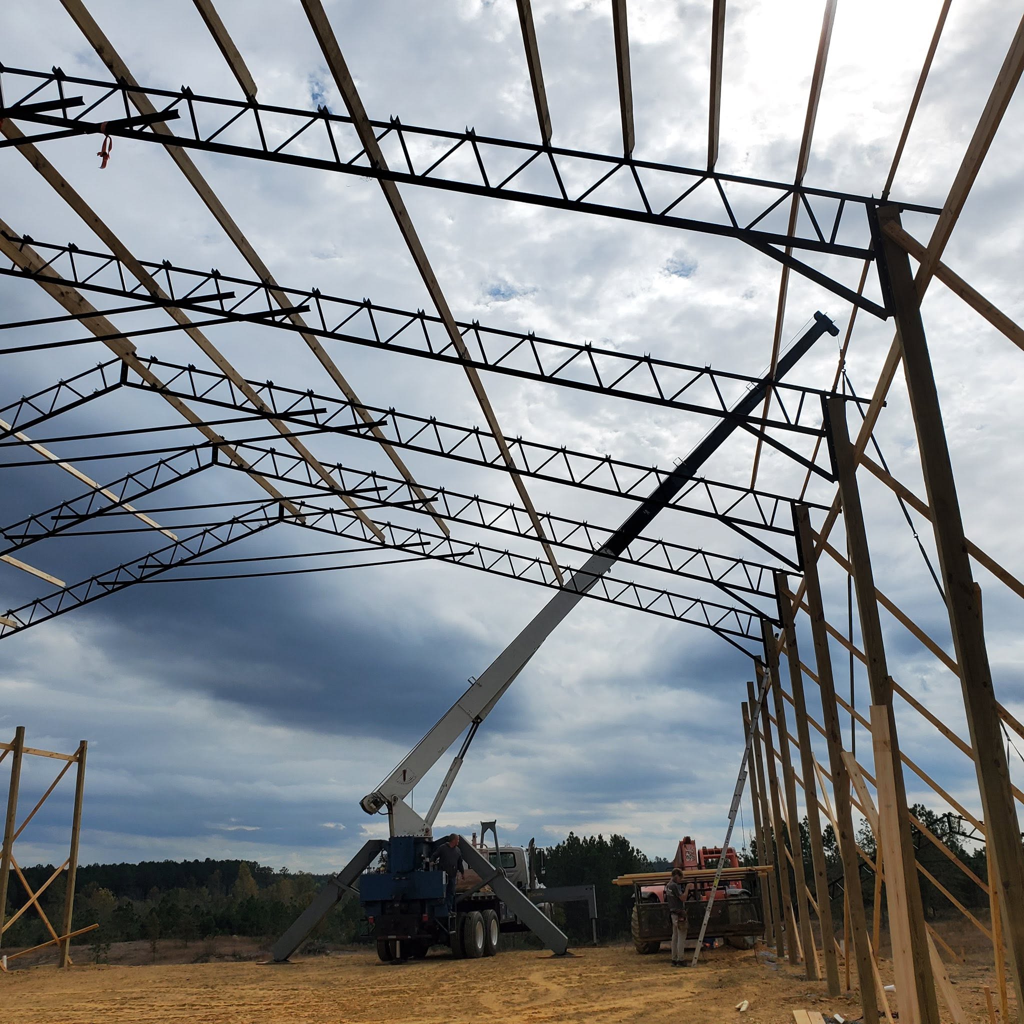 Metal commercial building framing by Amen Brother Construction