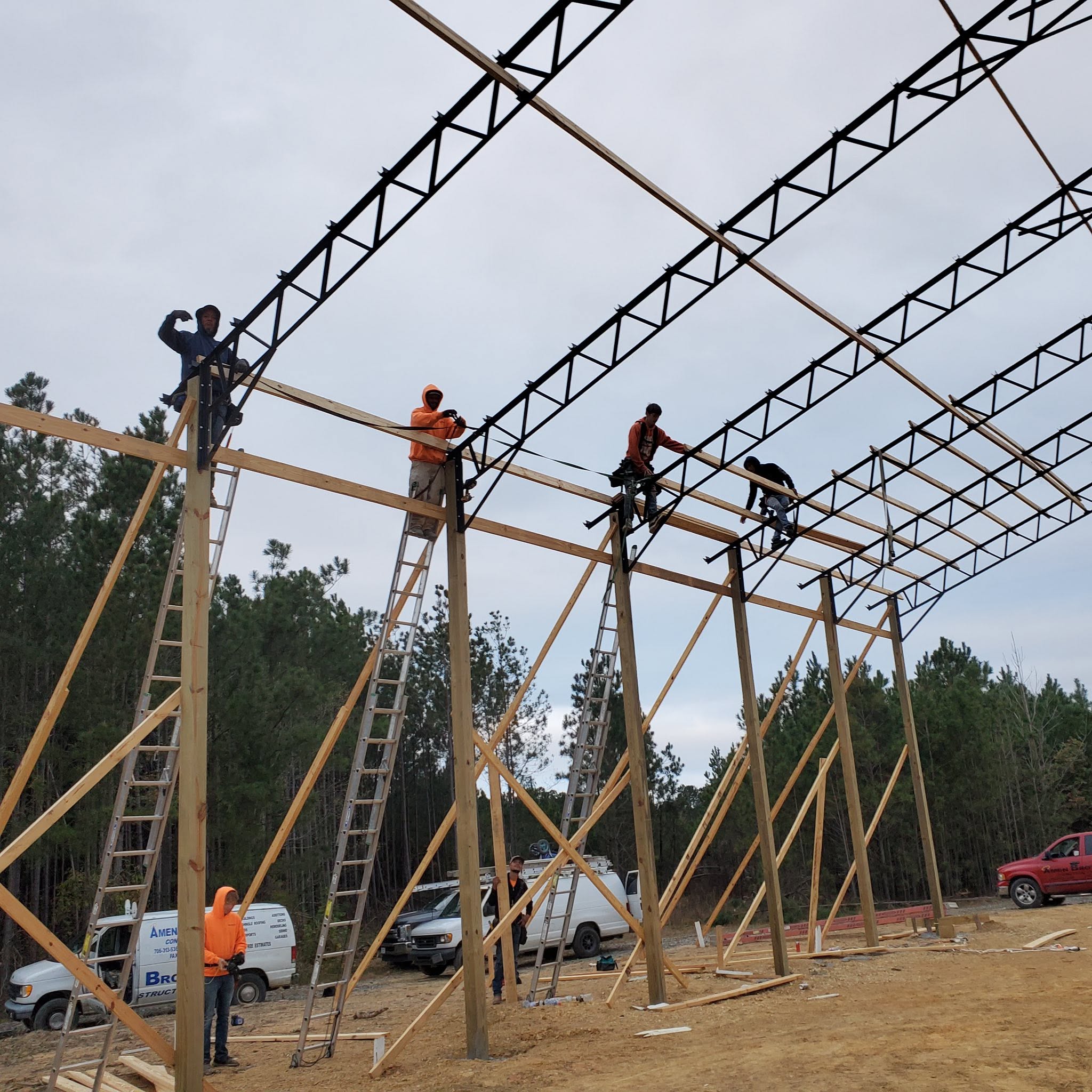 Commercial framing work by Amen Brother Construction