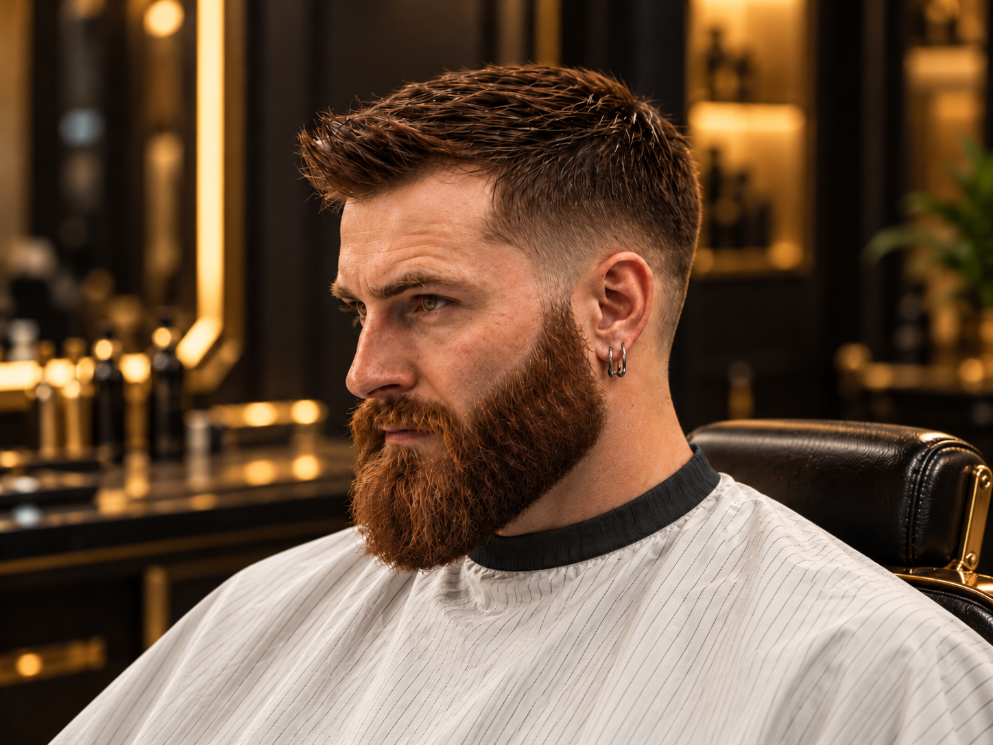 Precision textured cut, skin fade, and sculpted beard grooming at Nu Look Barber Shop