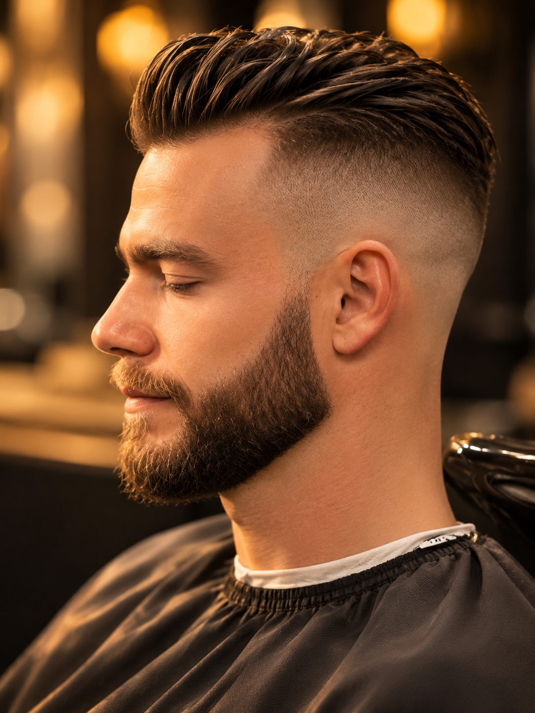 Skin fade and taper cut at Nu Look Barber